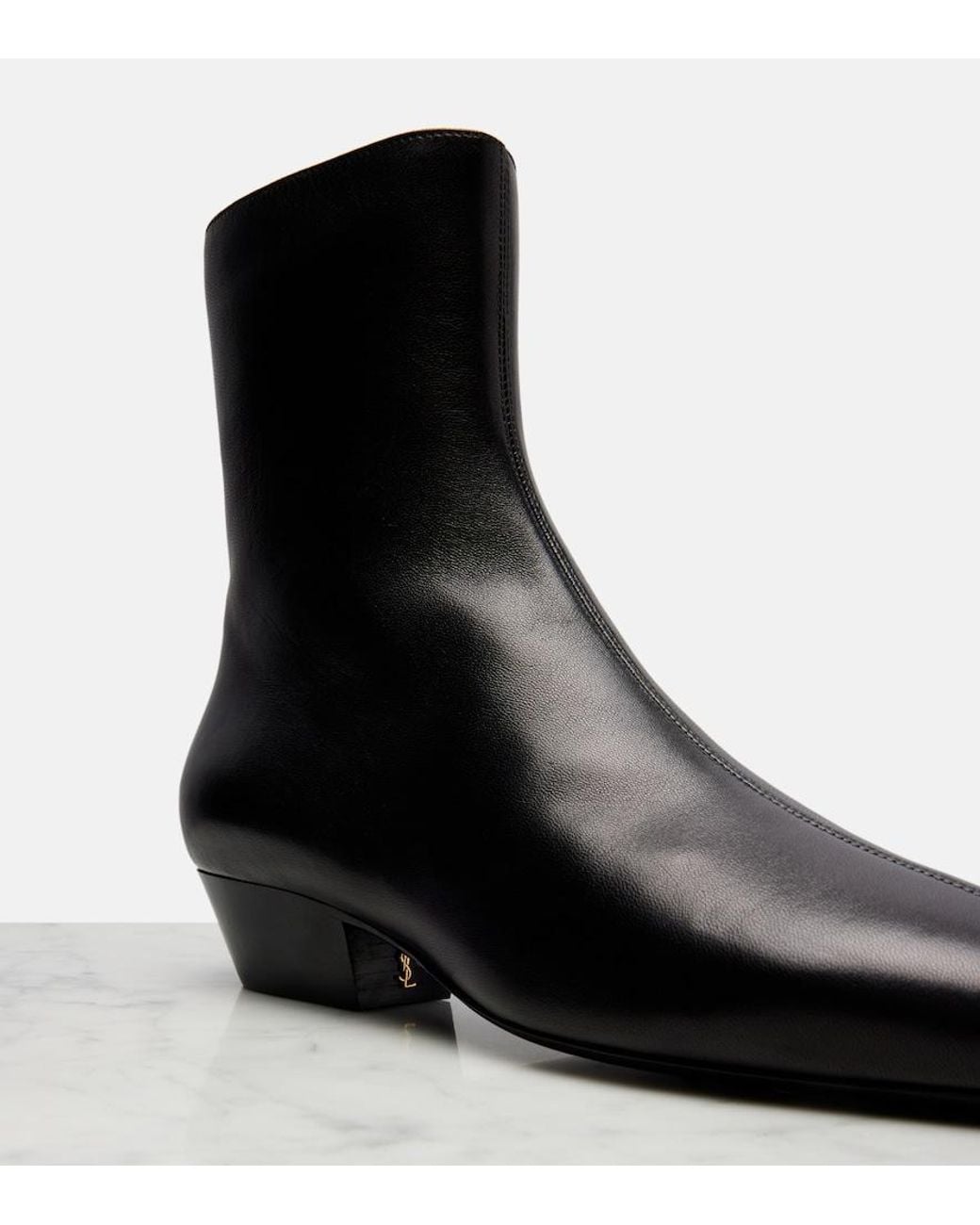 Saint Laurent Black Jill Leather Ankle Boots