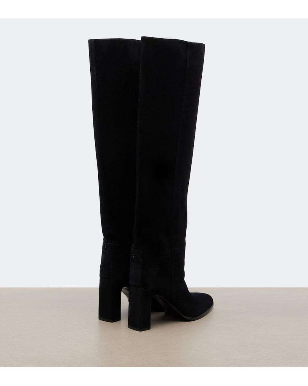 Jimmy Choo Black Caly Suede Over-The-Knee Boots