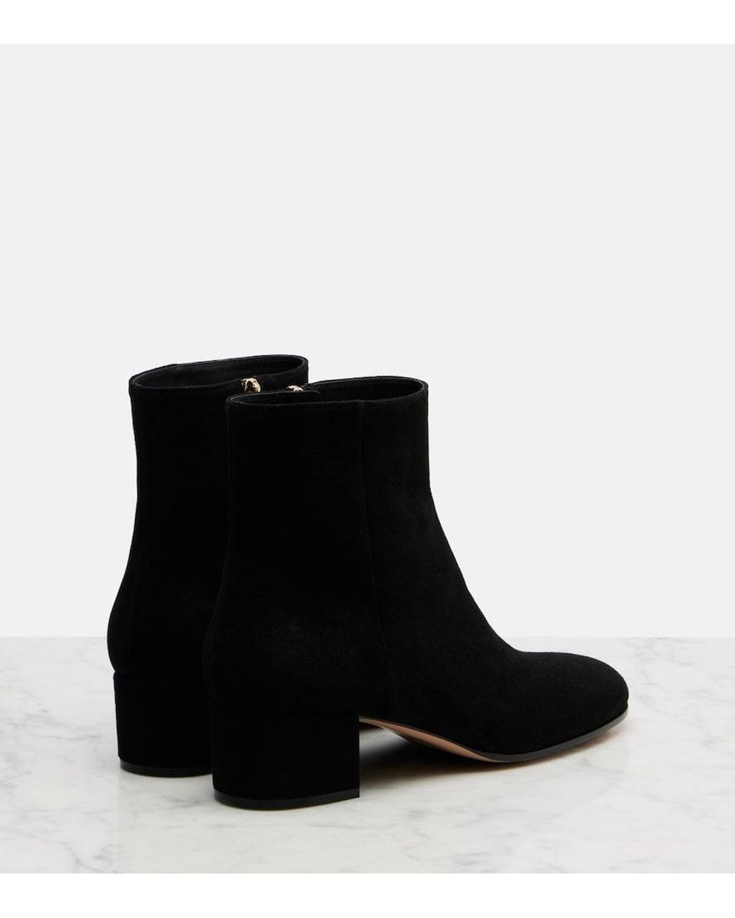 Gianvito Rossi Black Joelle Suede Ankle Boots