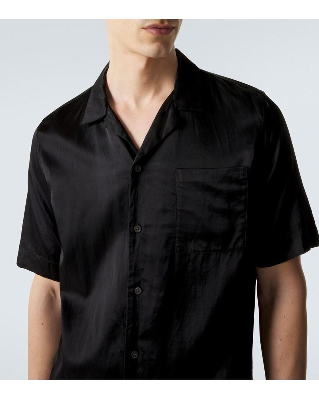 Dries Van Noten Black Bowling Shirt for men