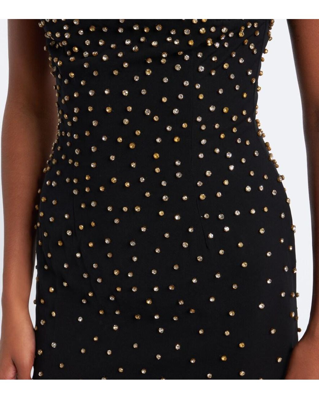 La Fuori Black Nyx Constellation Bloom Embellished Gown