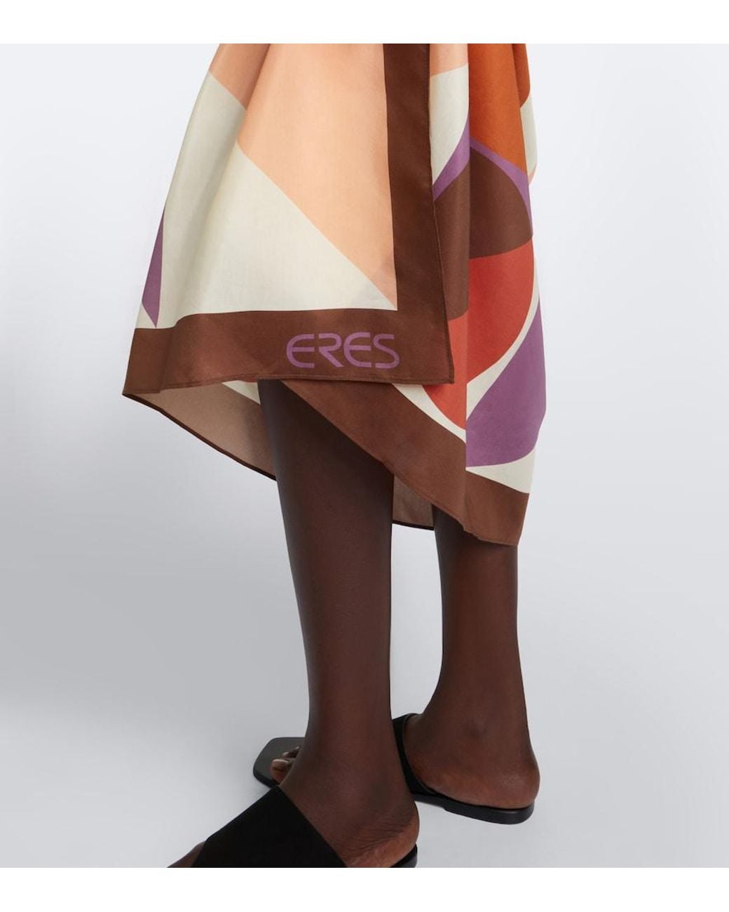 Eres Orange Luisa Printed Cotton And Silk Beach Cover-Up