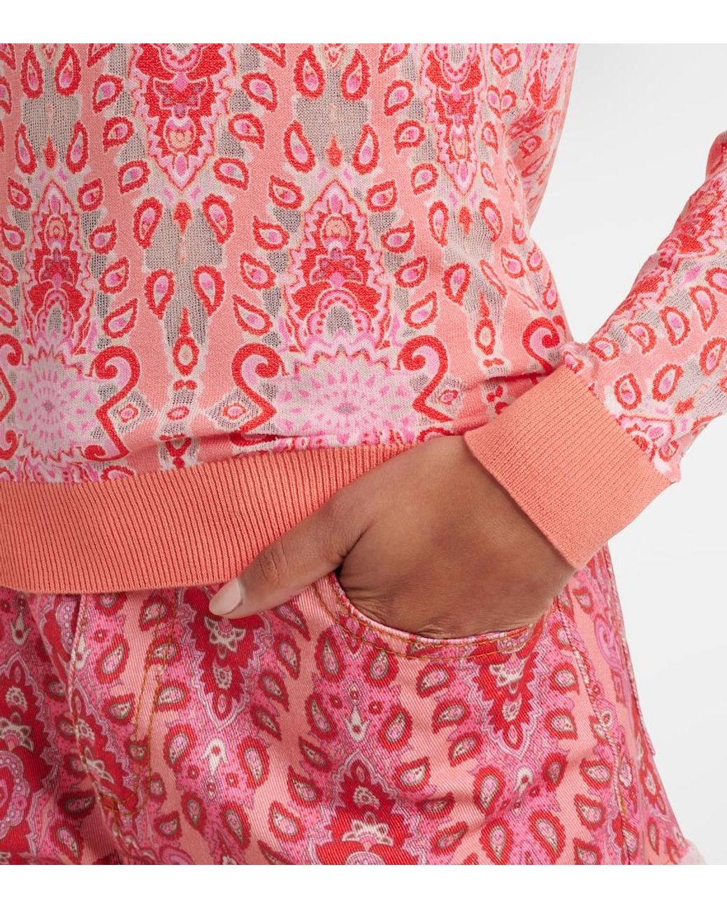 Etro Pink Printed Sweater