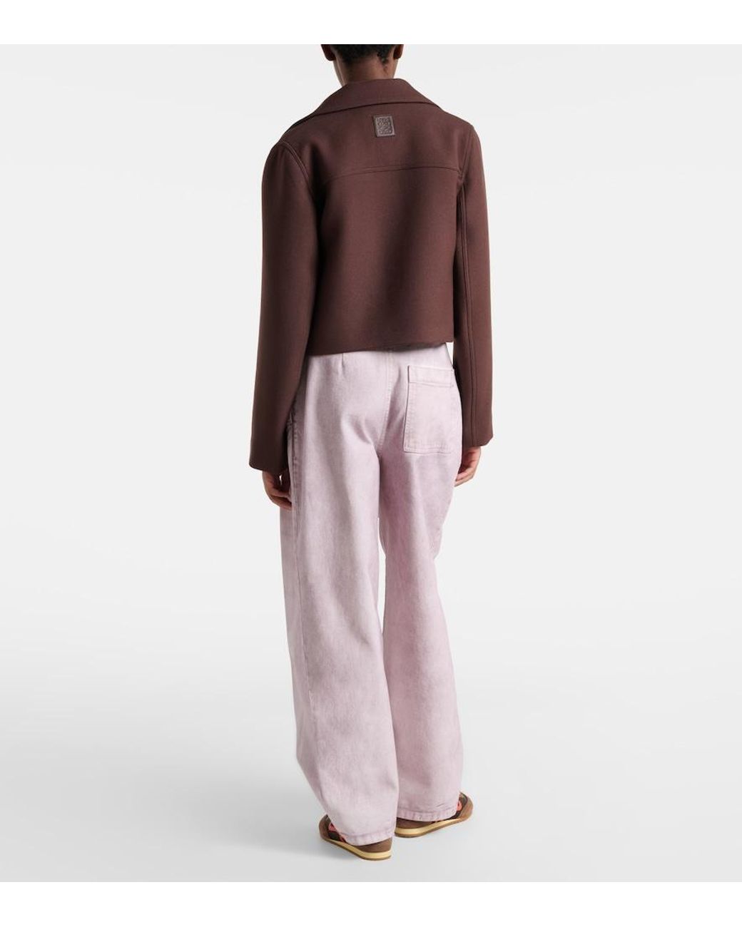 Loewe Pink Belted Wide-Leg Jeans