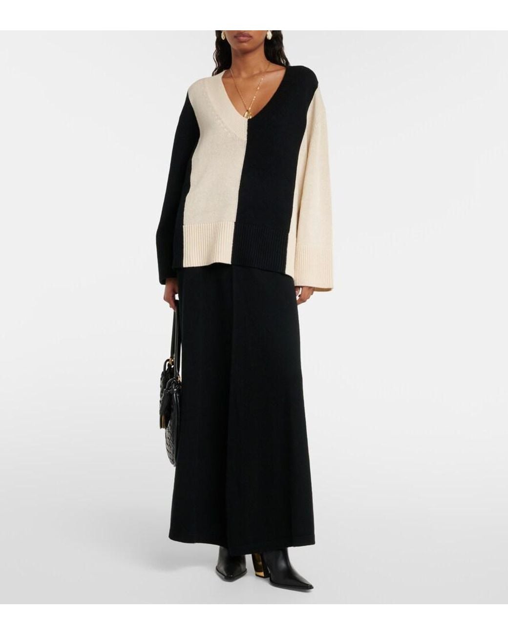 Jardin Des Orangers Black Wool And Cashmere Sweater