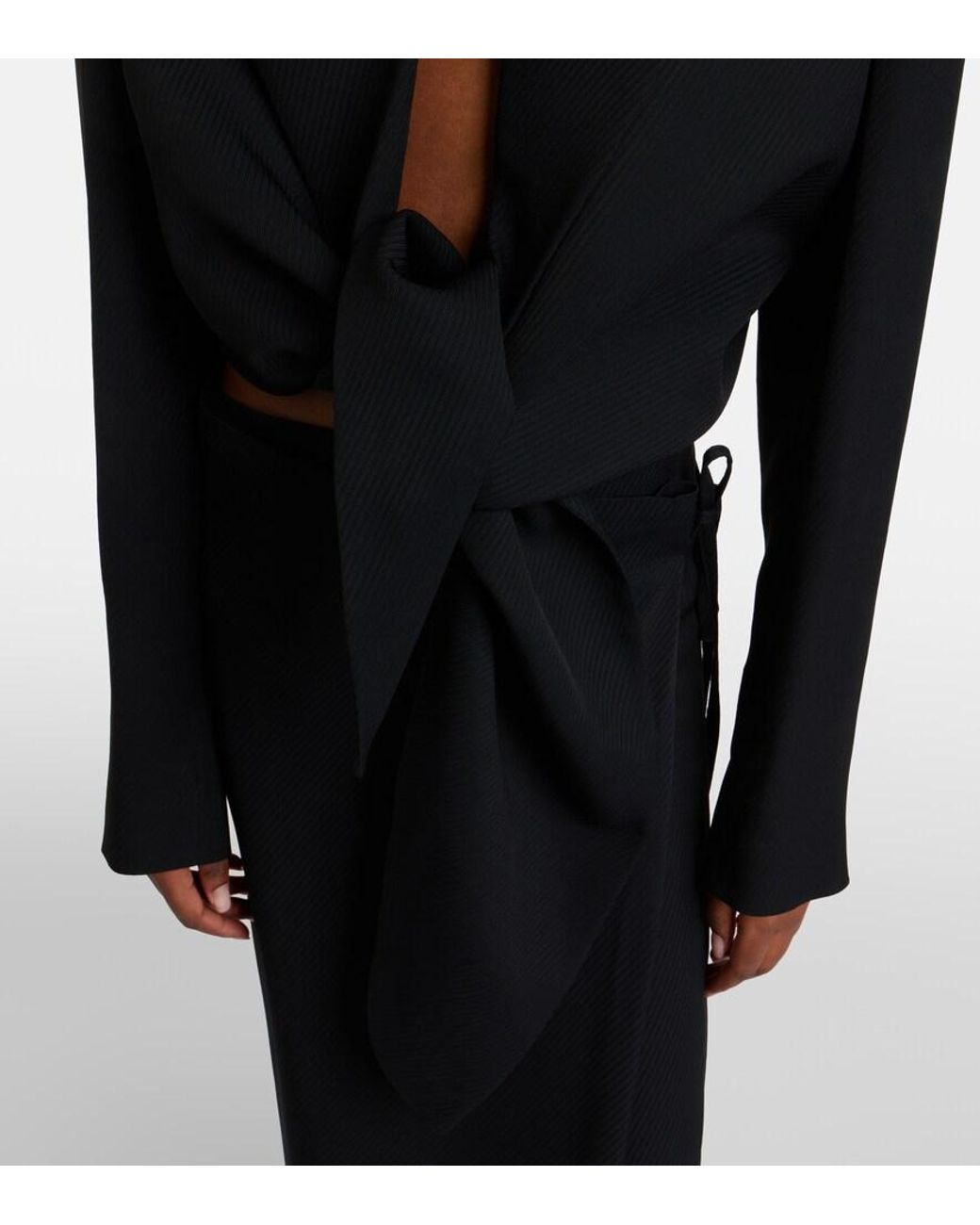 Calvin Klein Black Petunia Striped Cropped Jacket