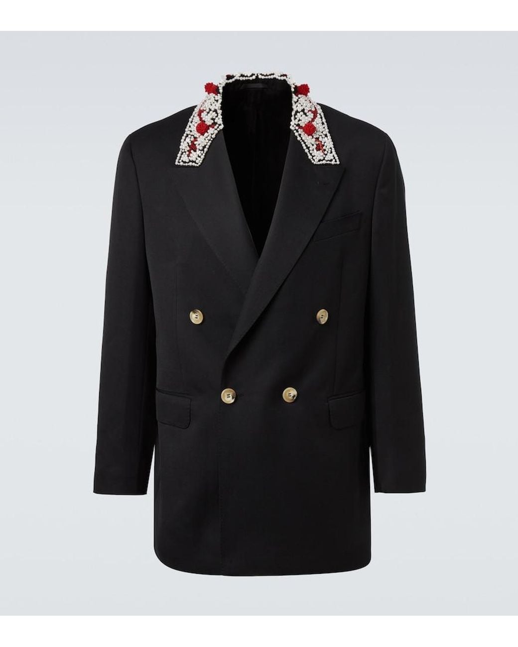 Blazer Cruzado Adornado Simone Rocha de hombre de color Black