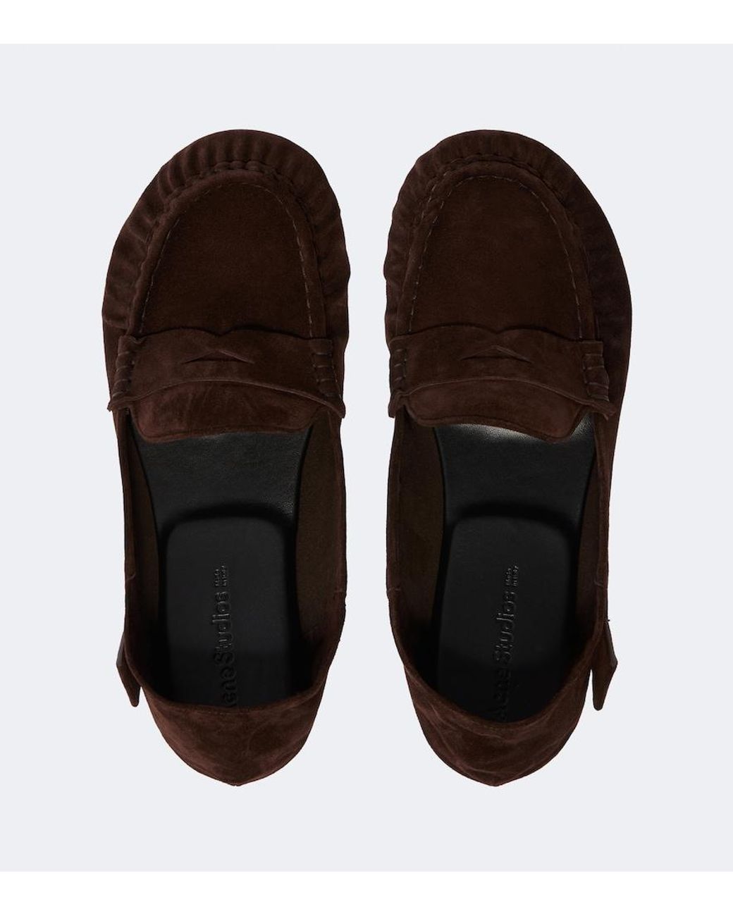 Acne Brown Bojan Suede Loafers for men
