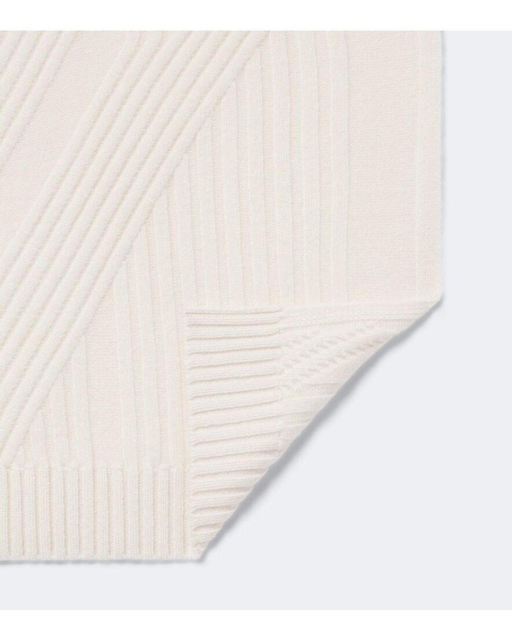 Joseph White Coral Wool Scarf