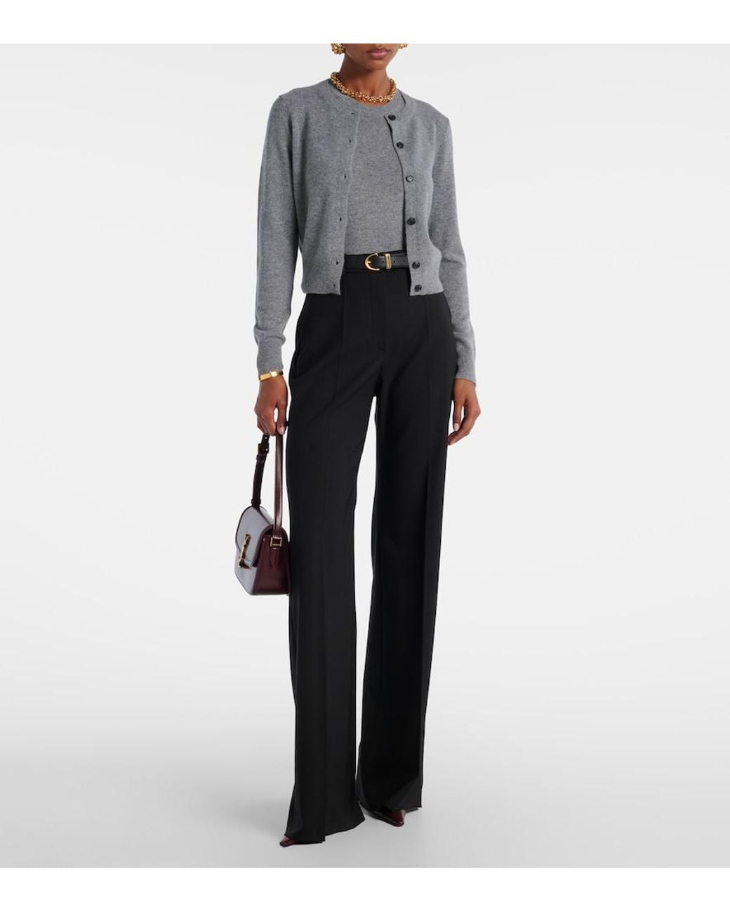 Nili Lotan Gray March Cashmere Cardigan