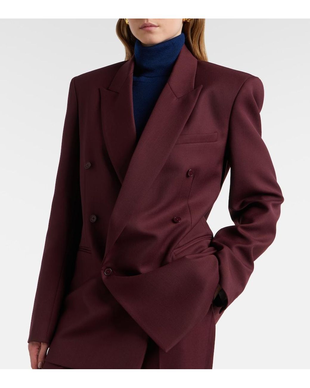 Frankie Shop Red Monterey Double-Breasted Blazer