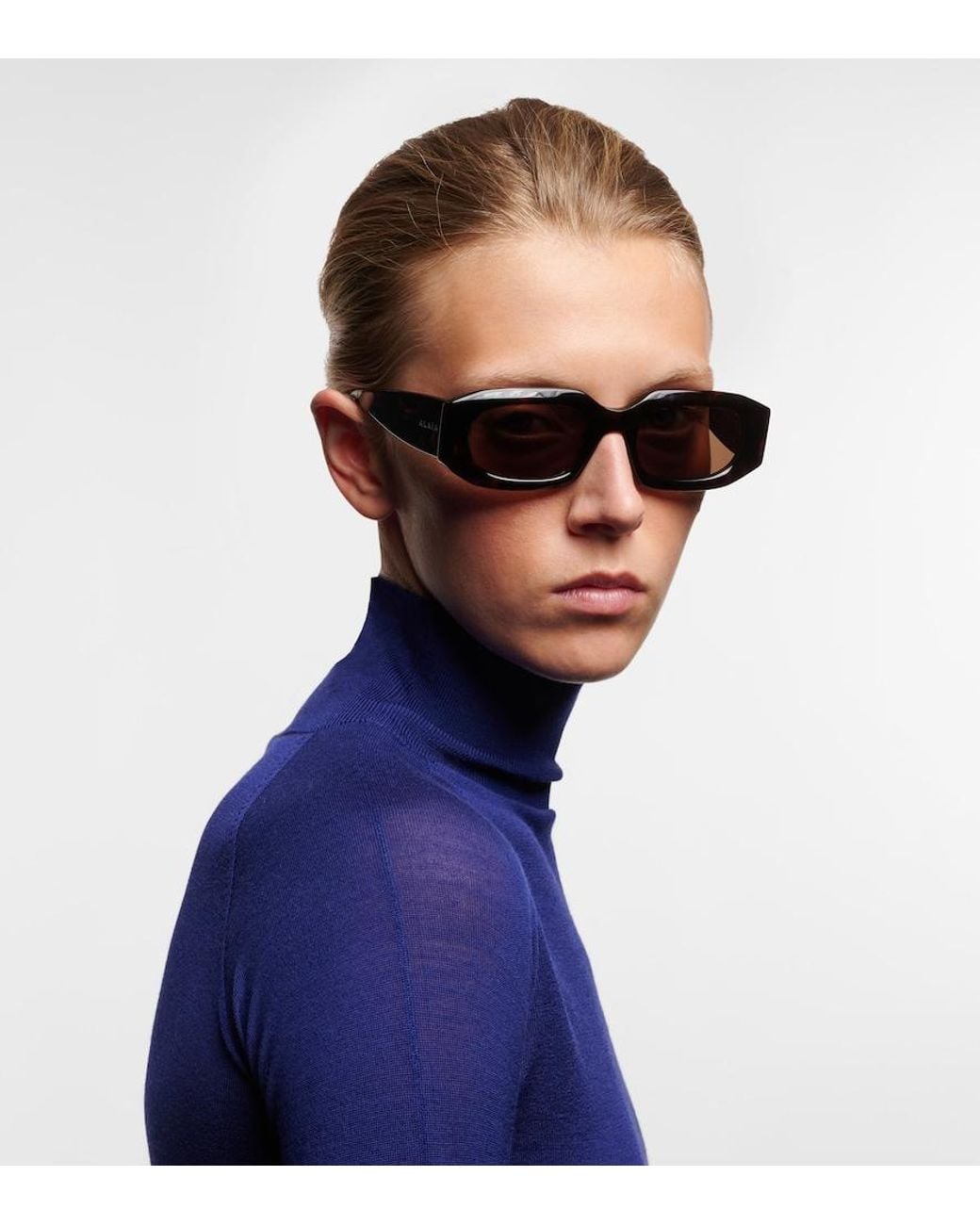 Alaïa Brown Eckige Sonnenbrille