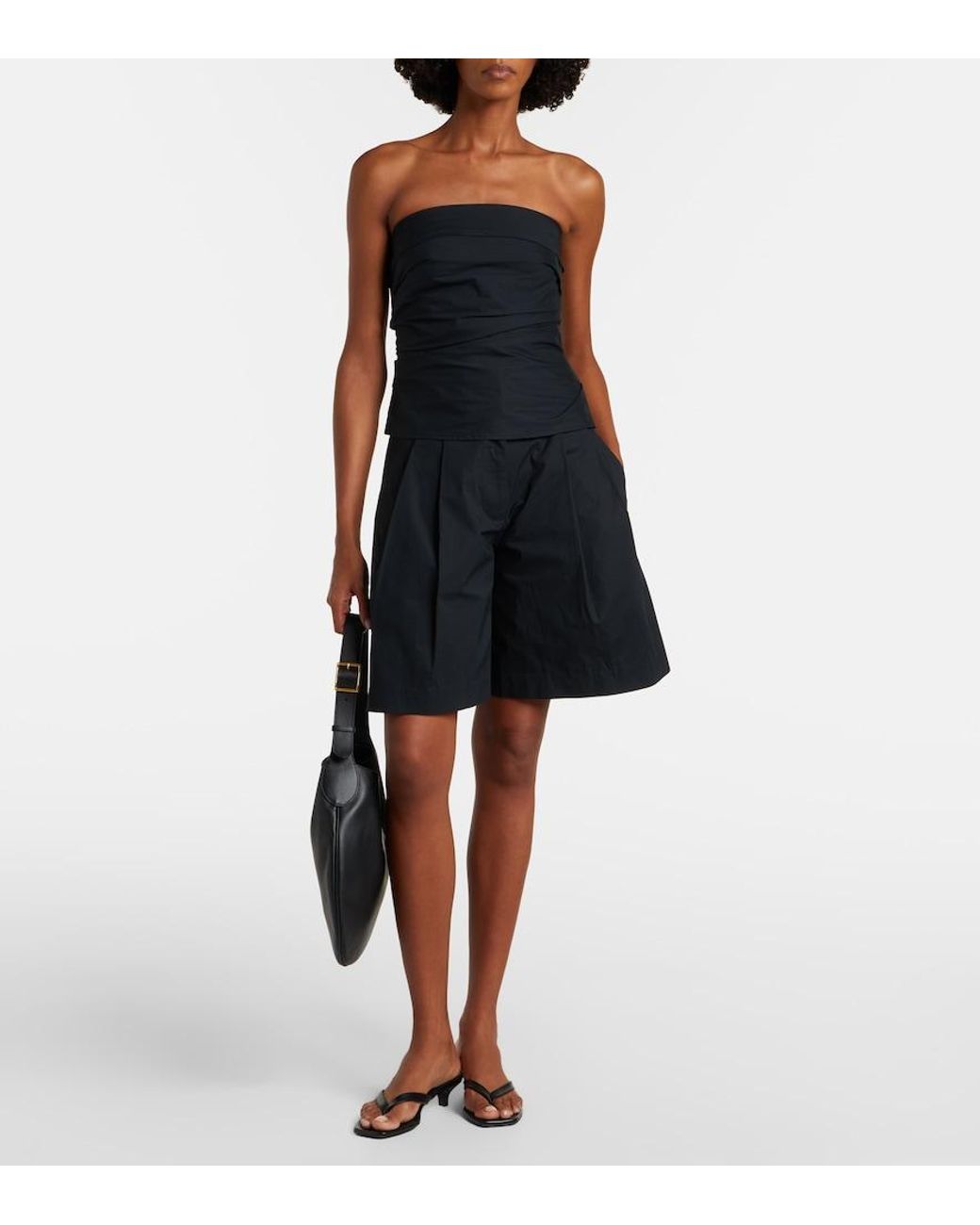 Proenza Schouler Black Label Maisy Cotton-Blend Tube Top