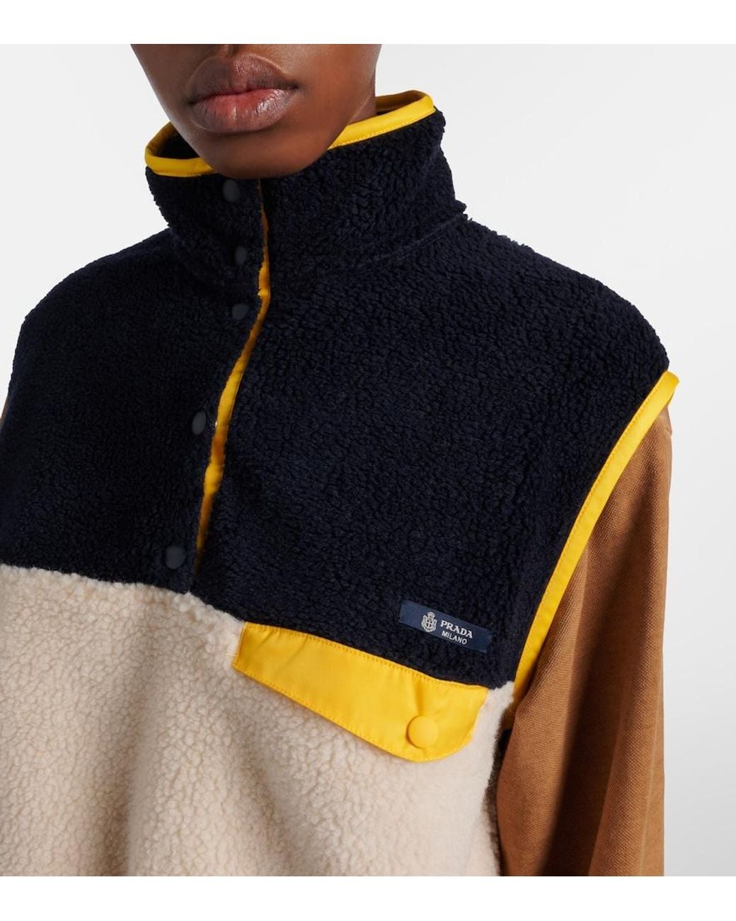 Prada Blue Cropped Teddy Vest