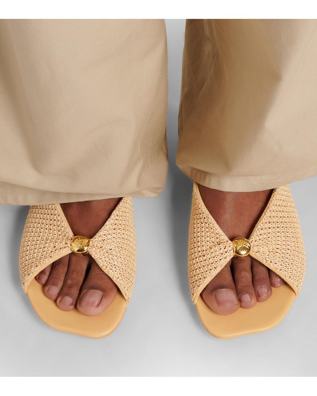 Loewe Brown Paula's Ibiza Pebble Soft Slides