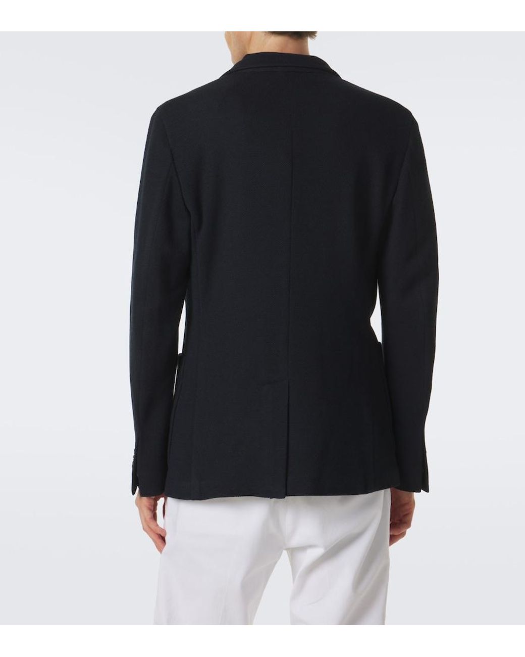 Slowear Blue Single-Breasted Wool-Blend Blazer for men