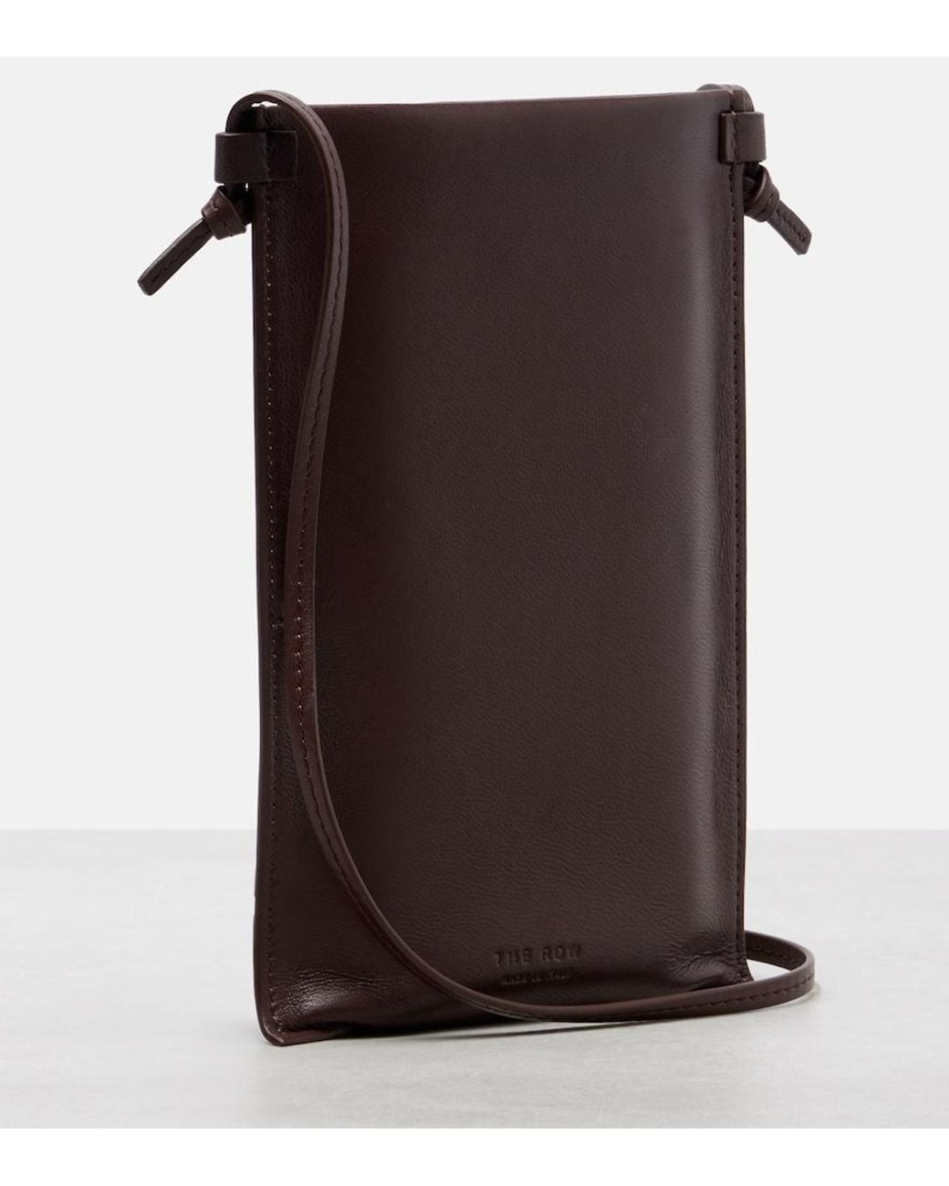 The Row Brown Etui Mit Riemen Camie Aus Leder