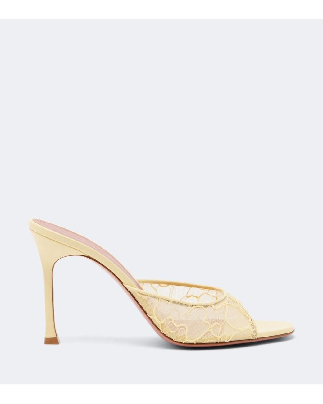 AMINA MUADDI Natural Alexa Lace Mules