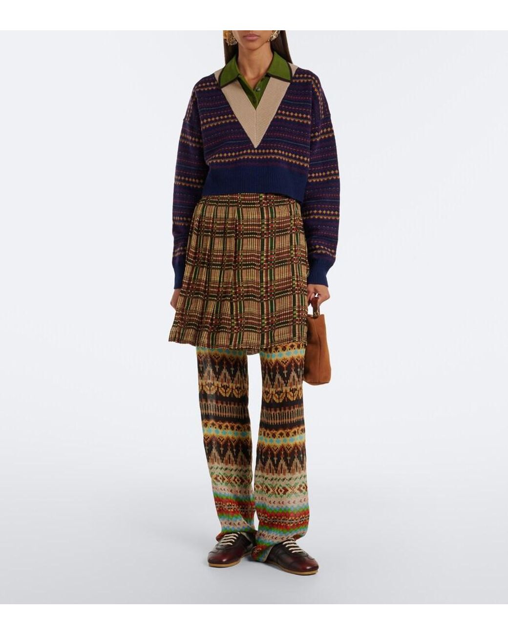 Dries Van Noten Brown Leather Sneakers