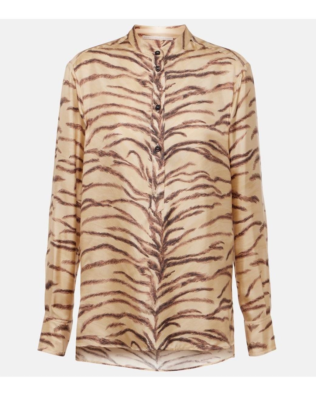 Stella McCartney Brown Printed Silk Shirt
