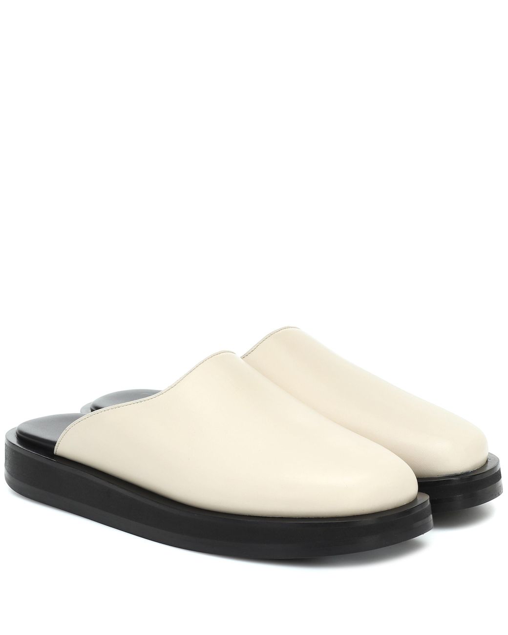 the row sabot smooth calfskin mules
