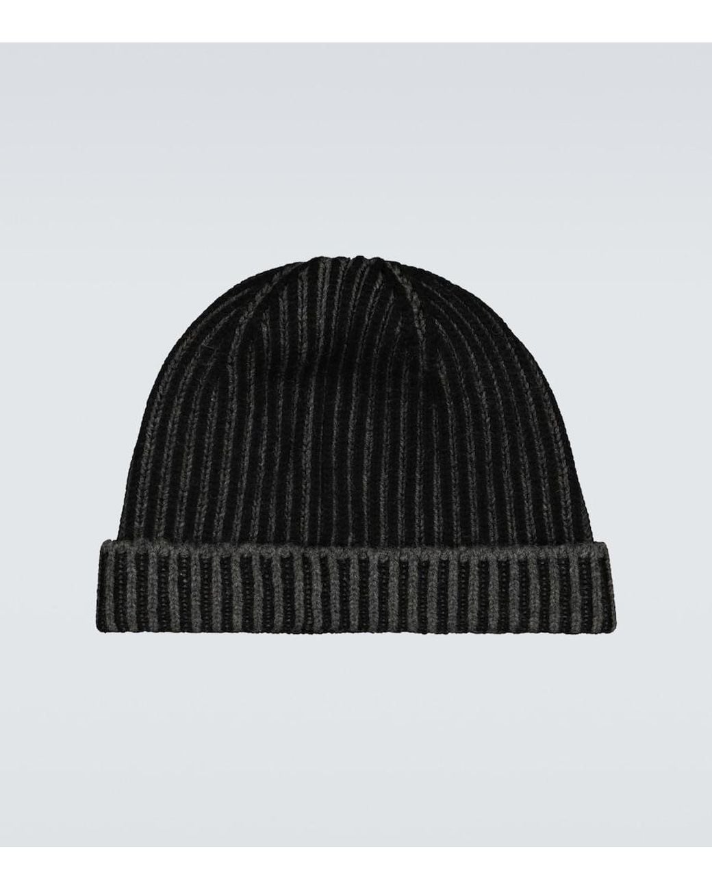 Sease Black Dinghy Cashmere Beanie for men