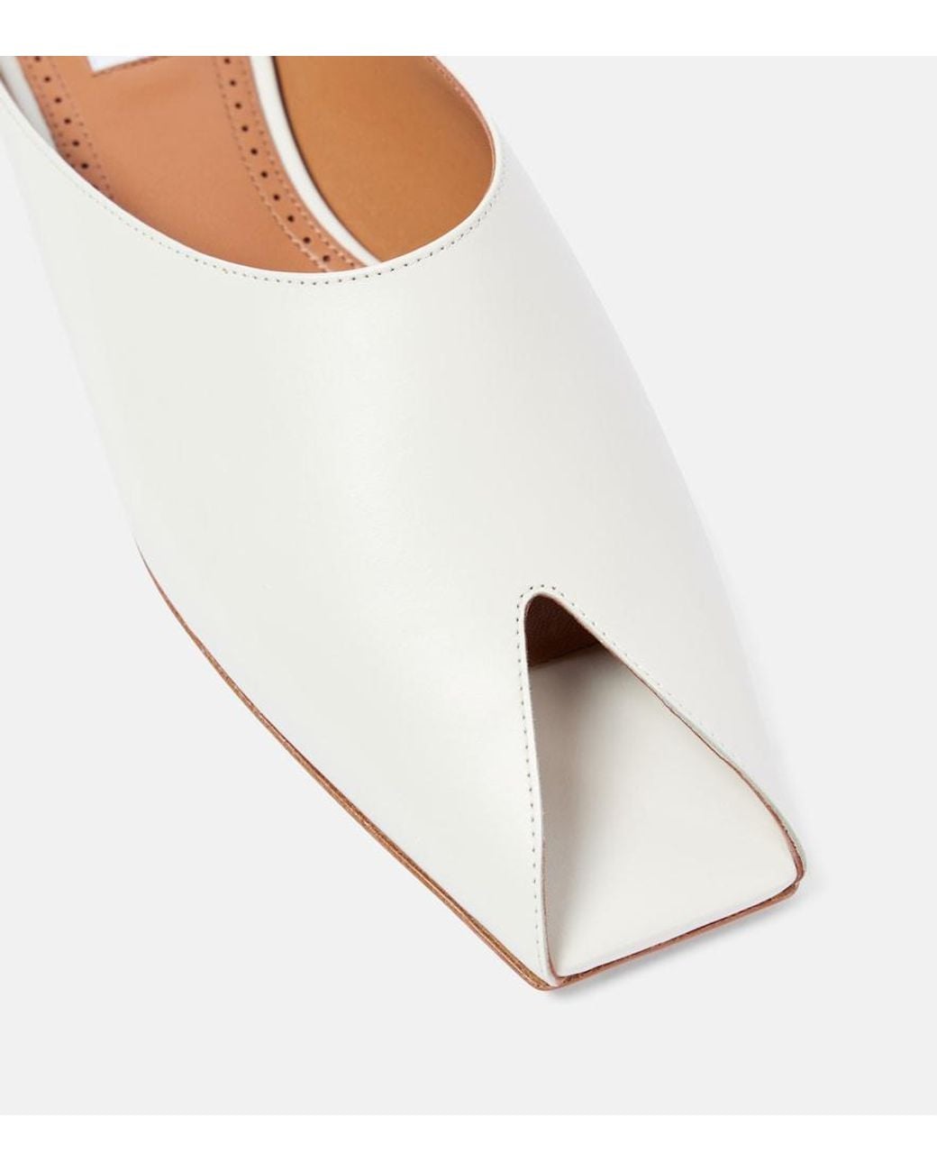 Alaïa White Leather A-Cut