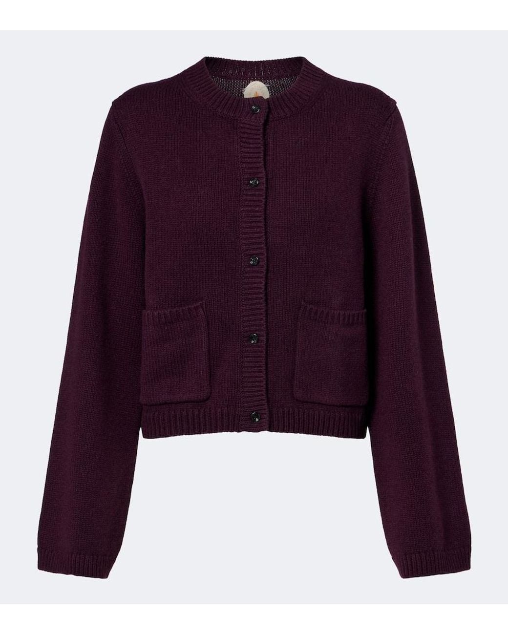 Jardin Des Orangers Purple Virgin Wool And Cashmere Cardigan