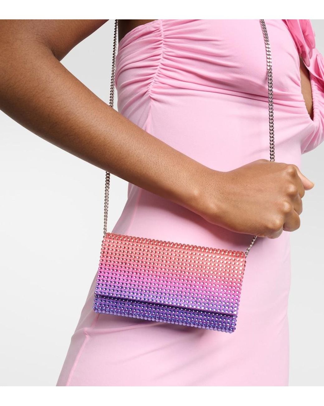 AMINA MUADDI Red Super Amini Paloma Mini Embellished Clutch