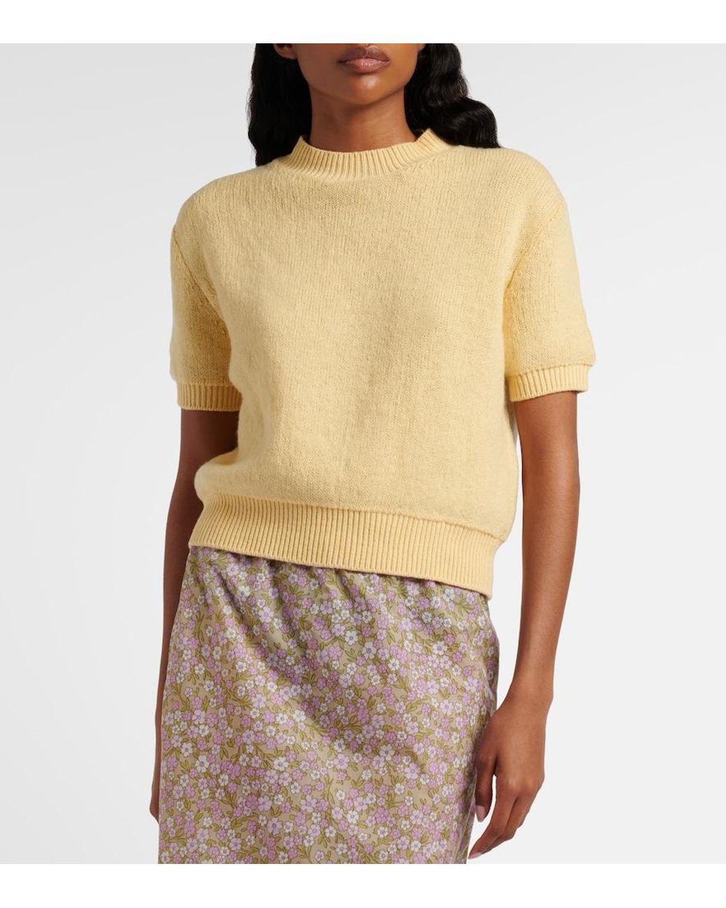 Prada Natural Pullover Aus Einem Kaschmirgemisch