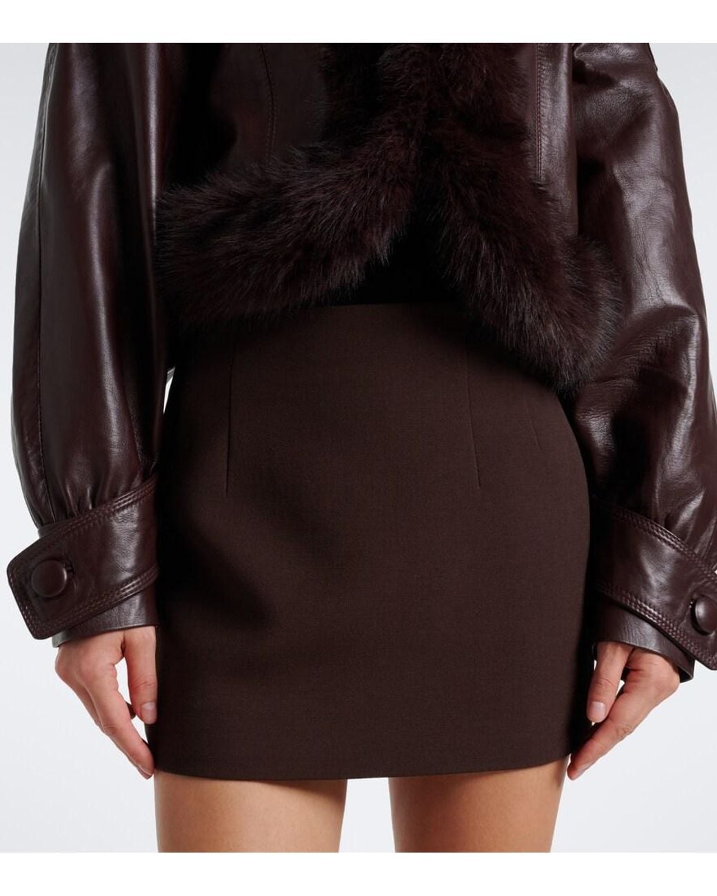 retroféte Black Jia Cropped Leather Jacket