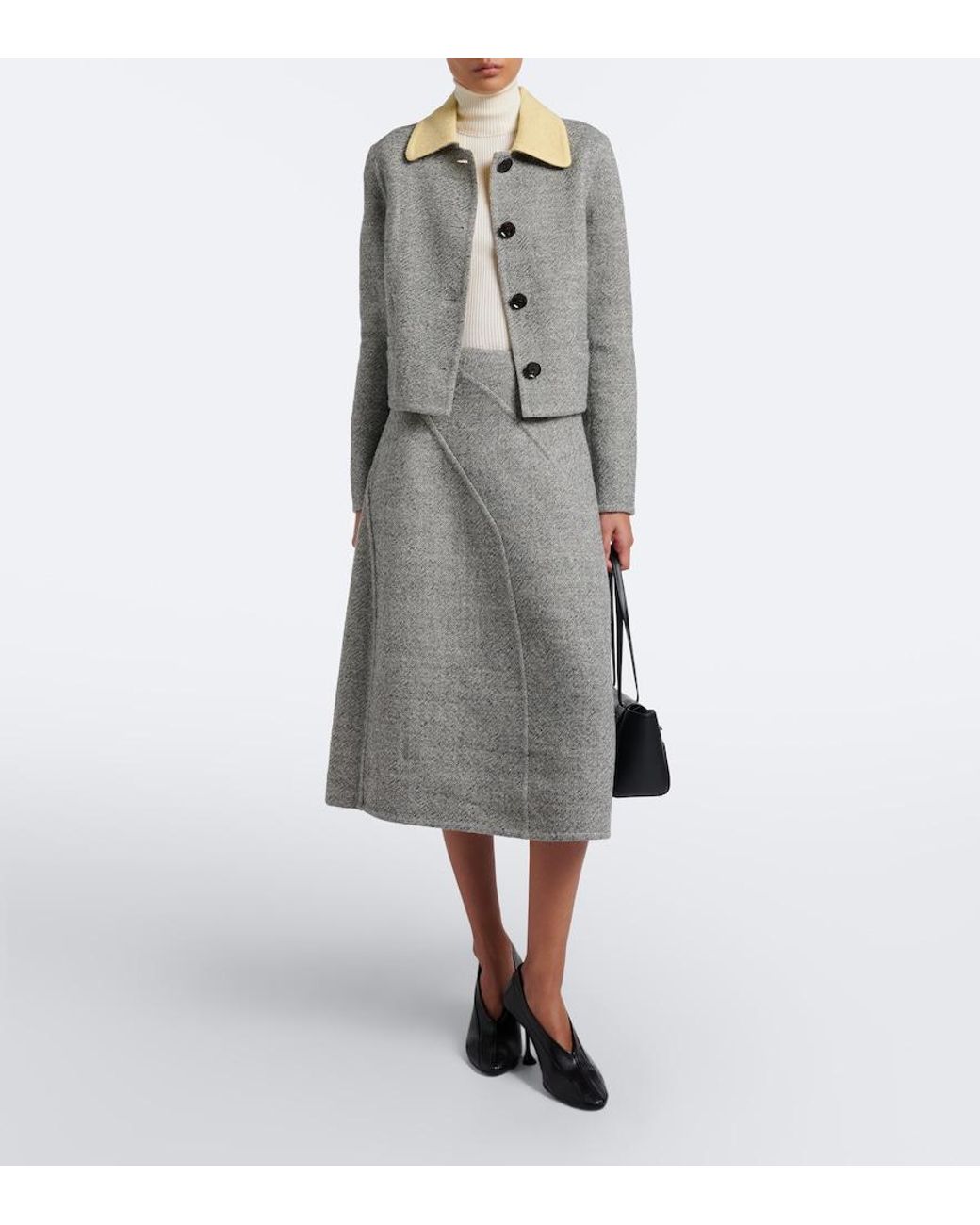 Proenza Schouler Gray Gaella Wool-Blend Jacket