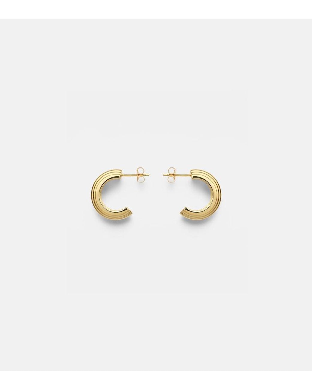 STONE AND STRAND Metallic Serge 10Kt Hoop Earrings
