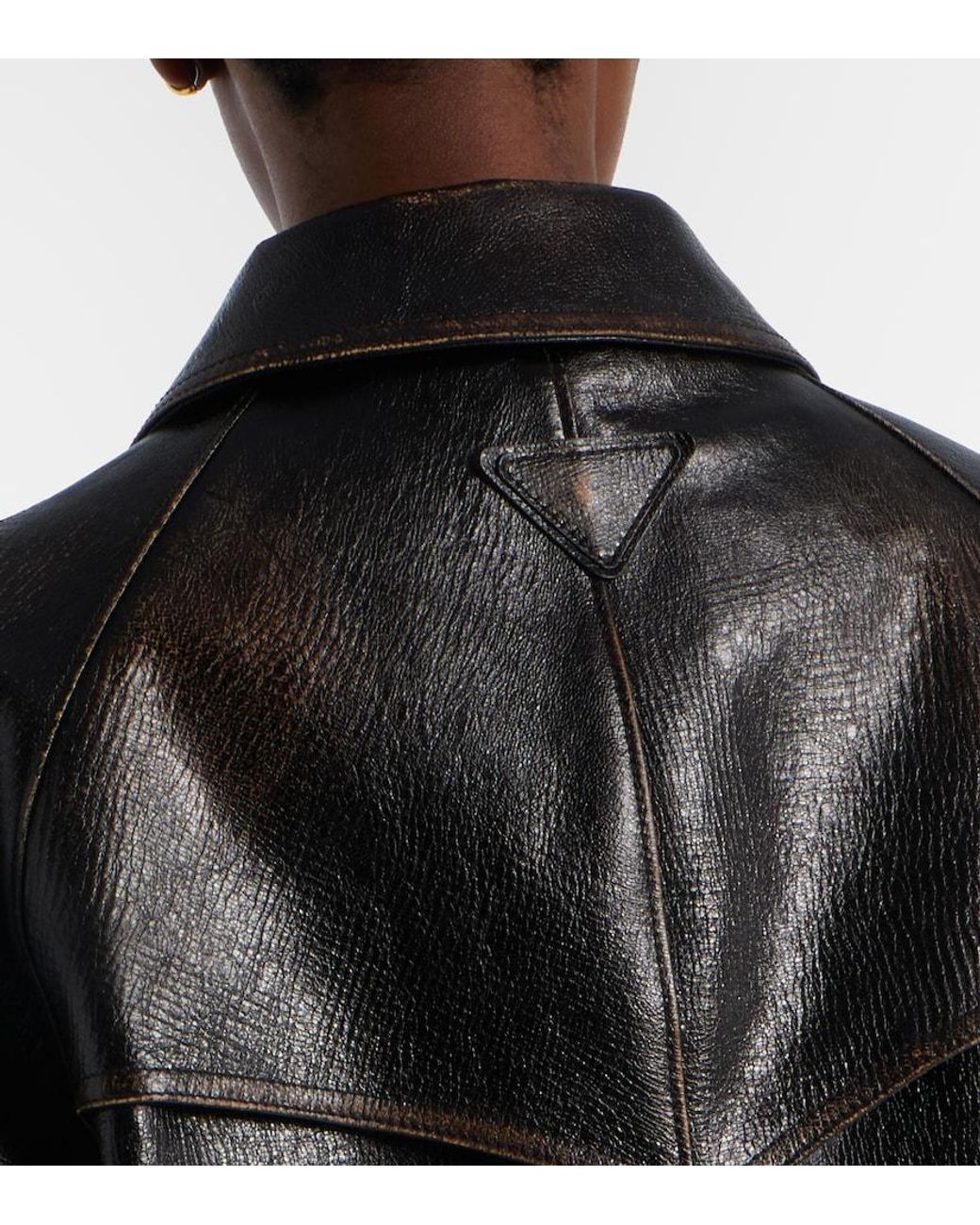Prada Black Lederjacke