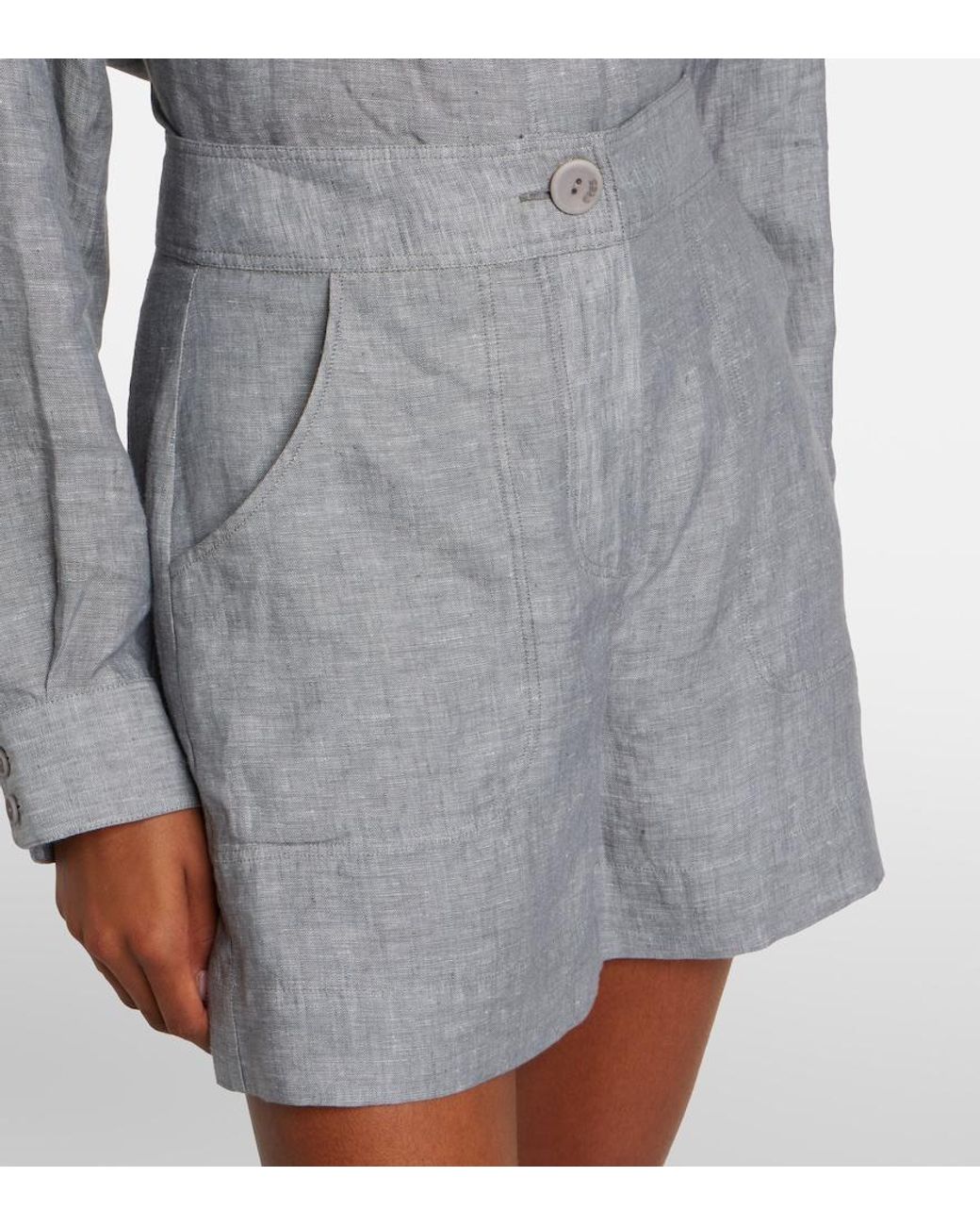 Eres Gray Enjouee Linen Shorts