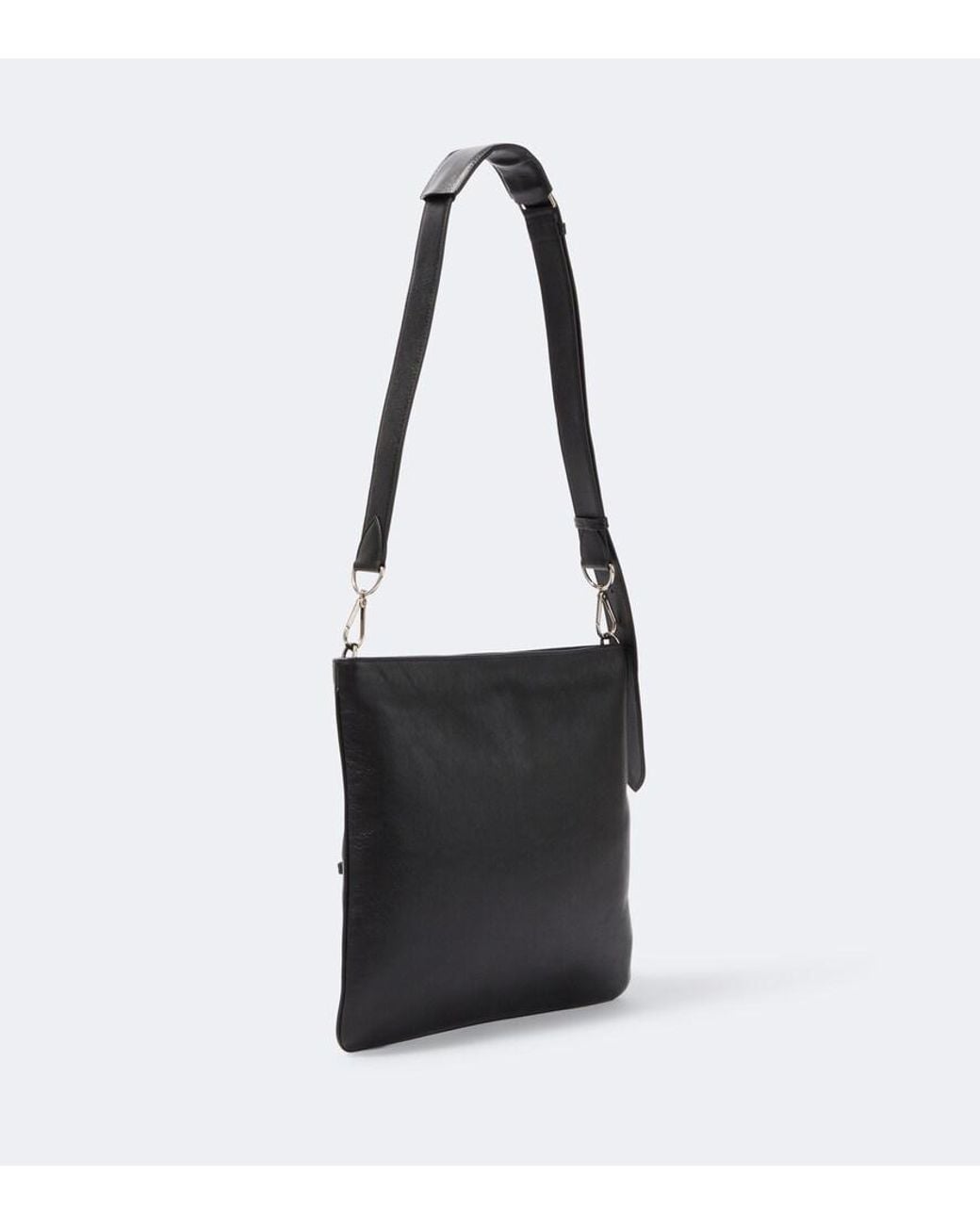 Metier White Slide Leather Messenger Bag for men
