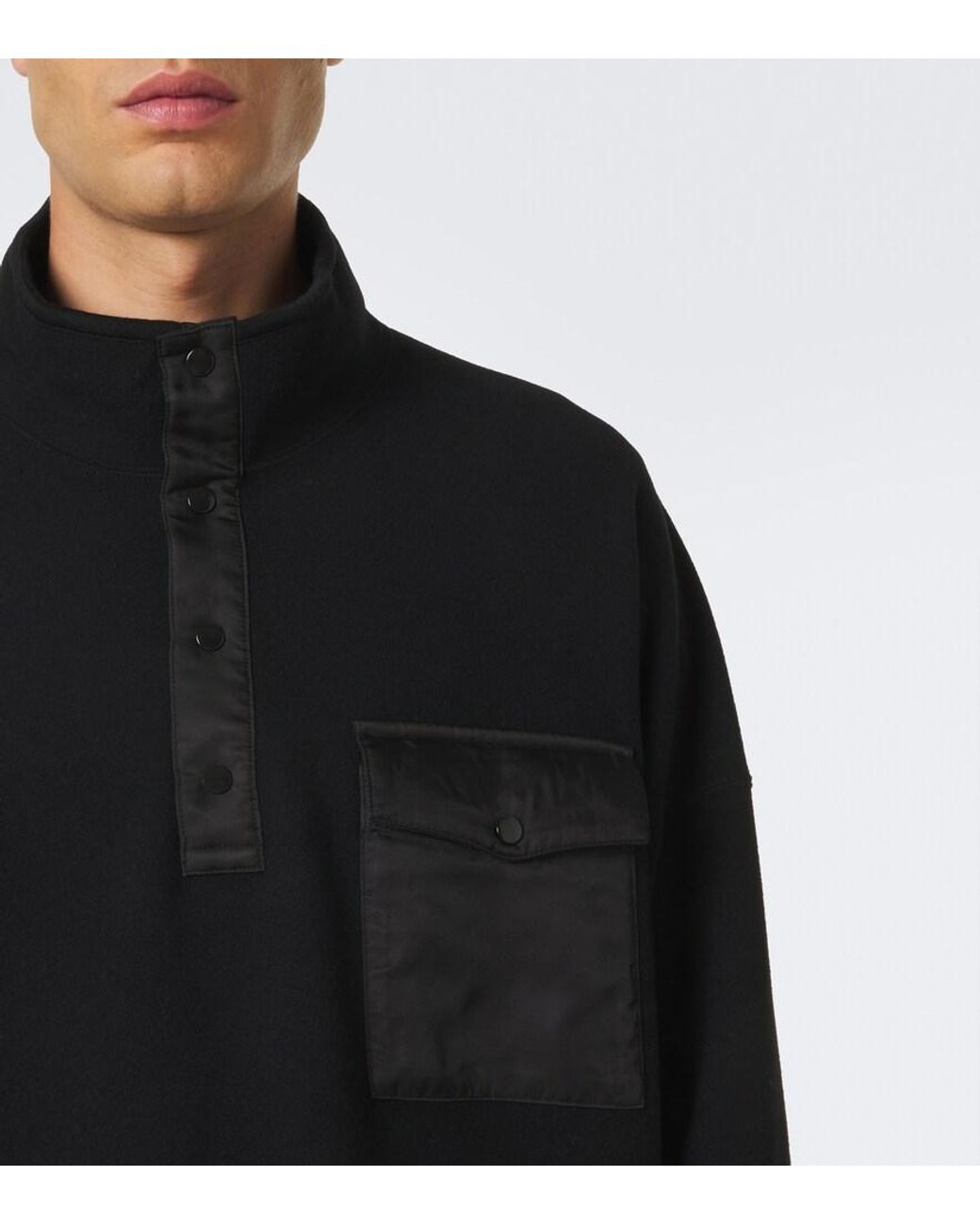 Visvim Black Barlow Wool Fleece Sweater for men