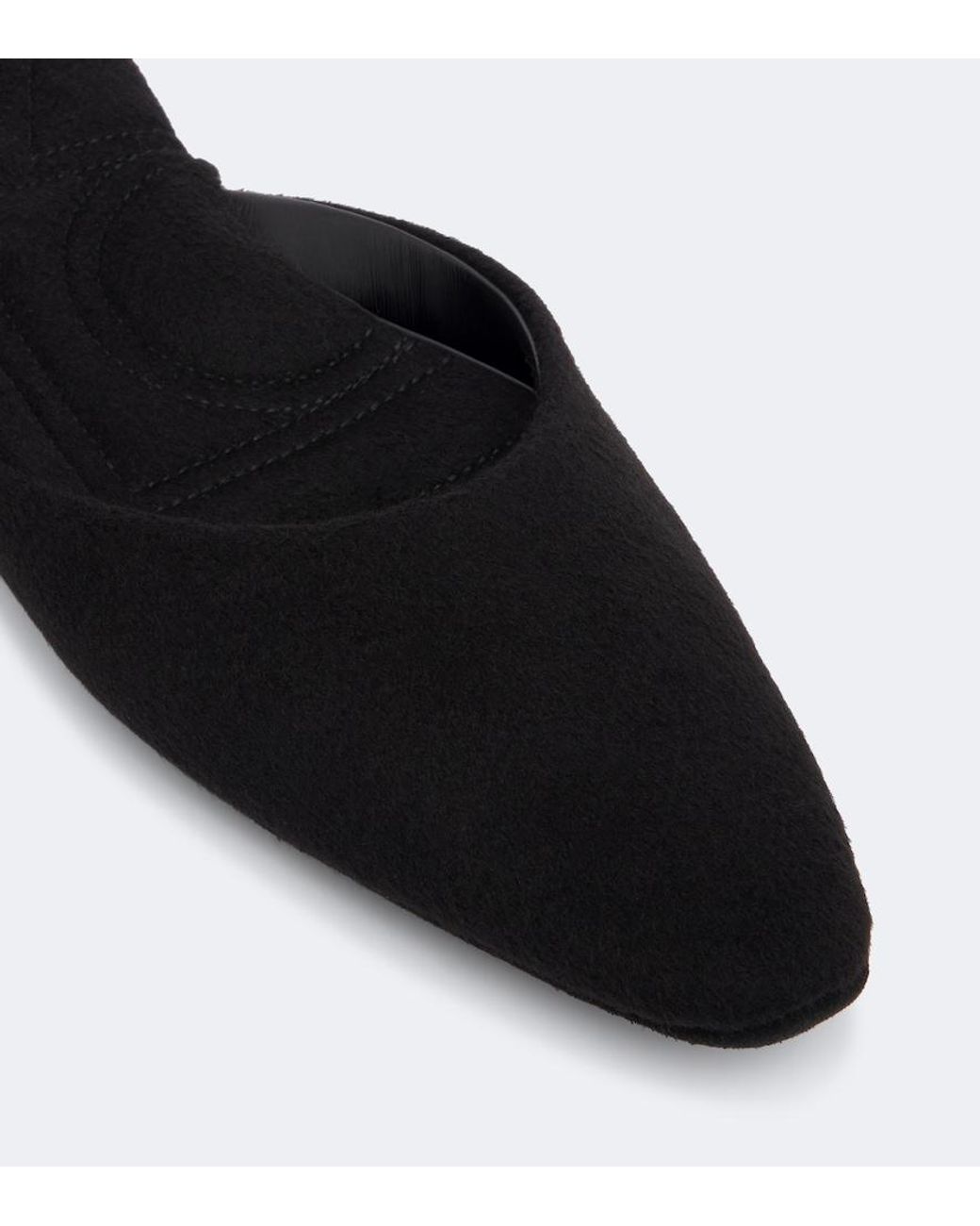 Totême Black Wool And Cashmere Mules