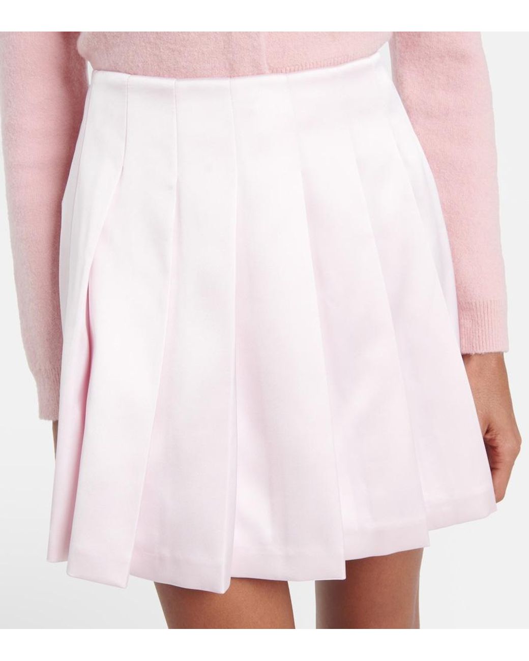 Self-Portrait Pink Pleated Miniskirt