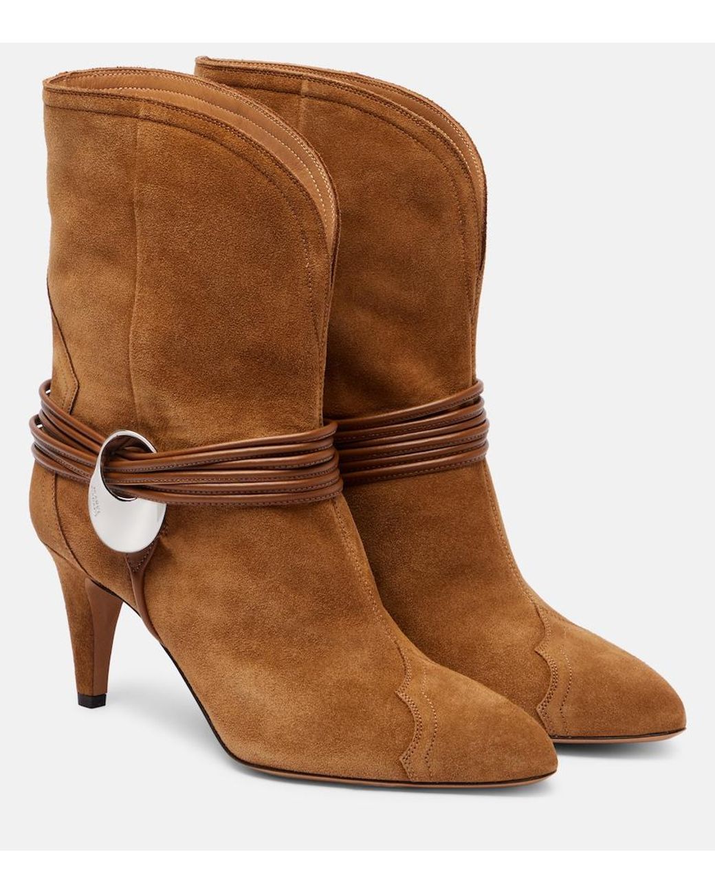 Isabel Marant Brown Dytho Suede Ankle Boots