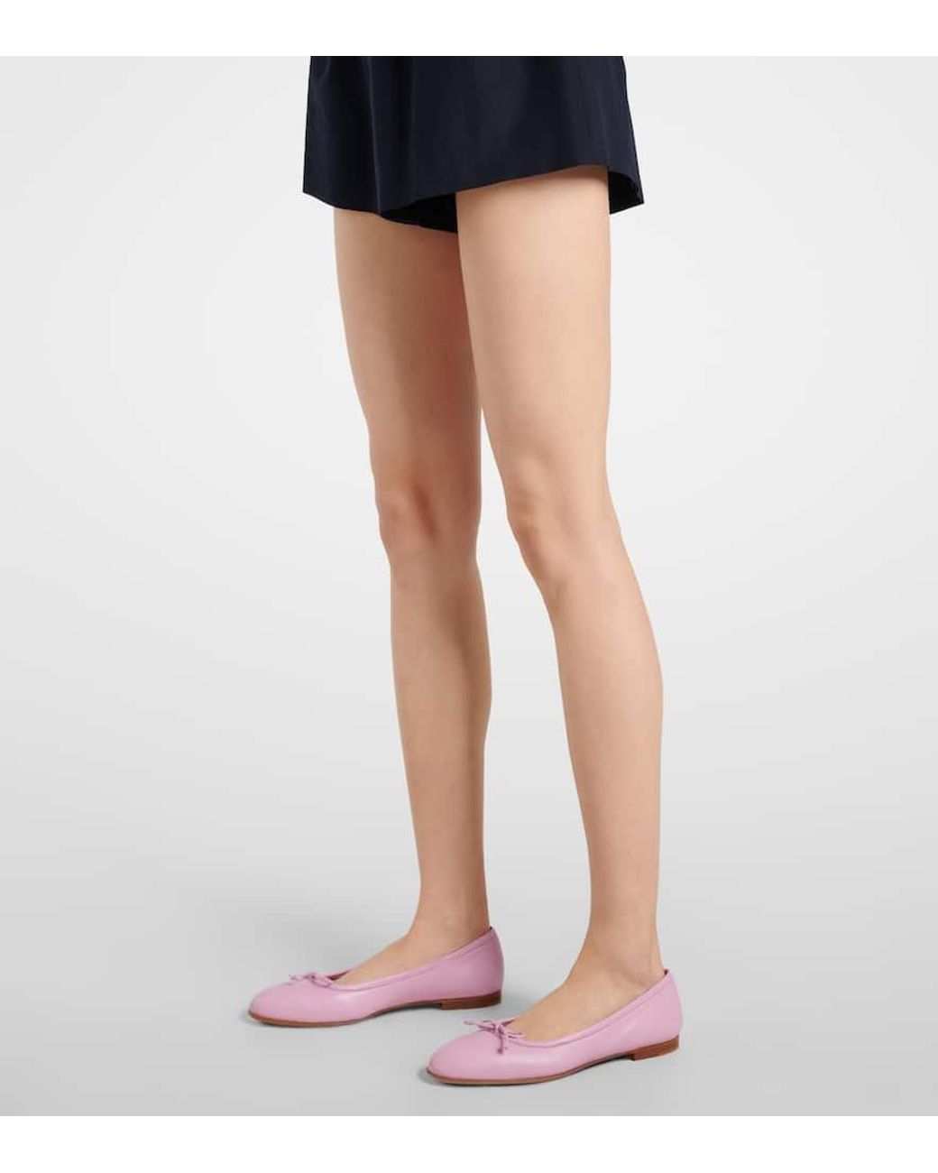 Manolo Blahnik Verallii Leather Ballet Flats in Pink | Lyst