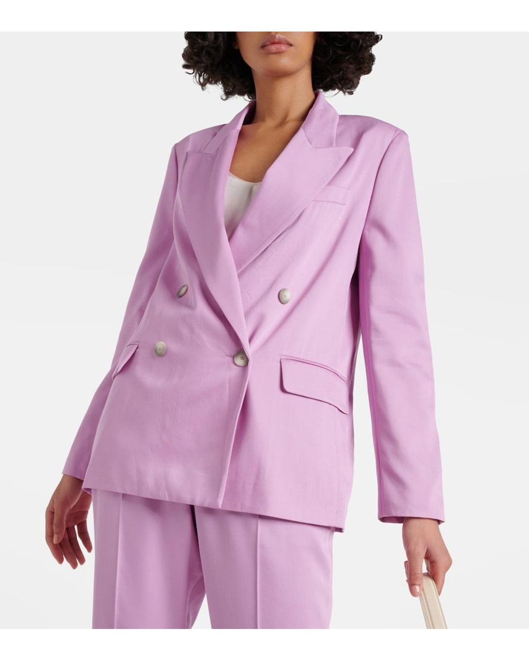 Joseph Pink Jaden Double-Breasted Blazer