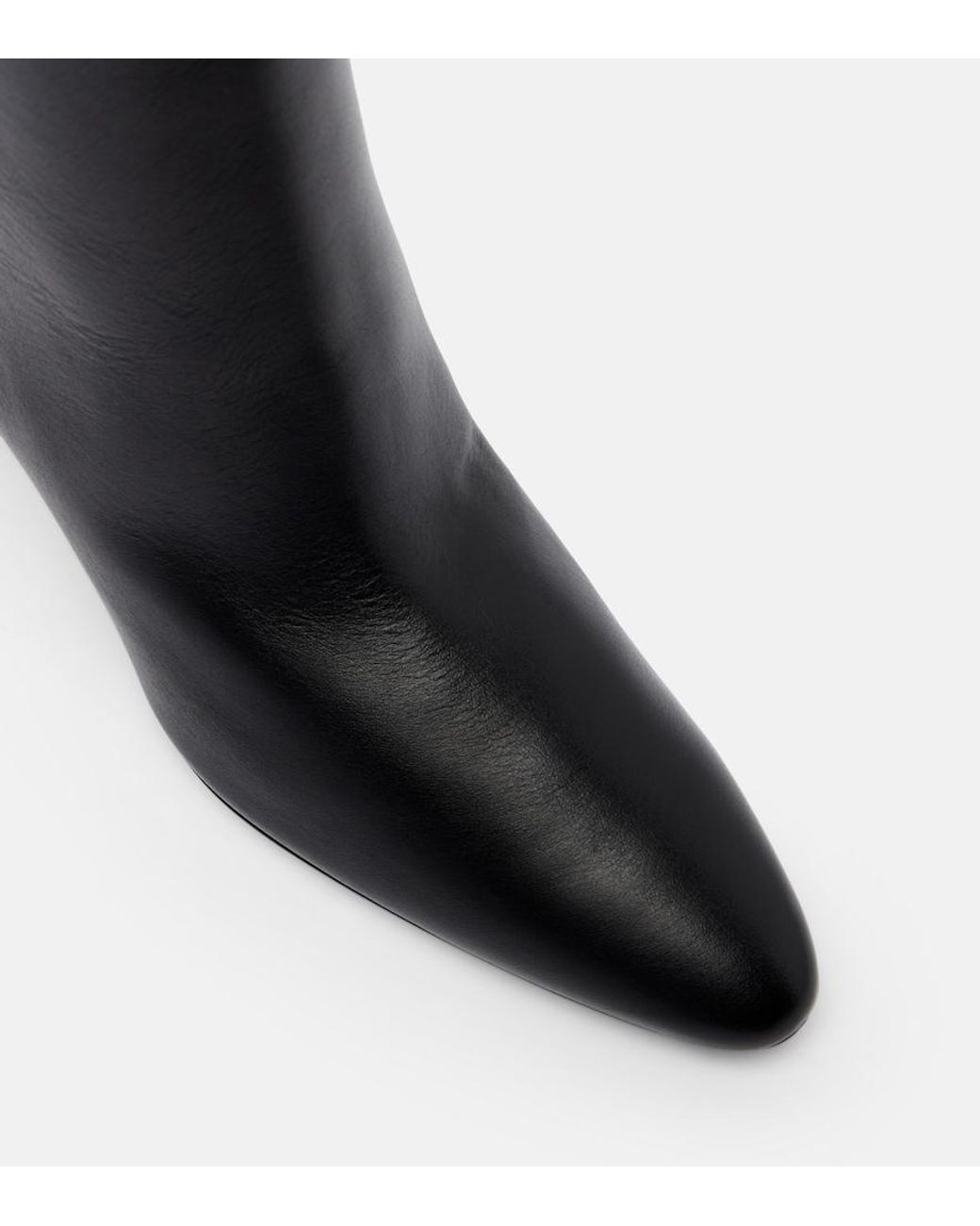 Herbert Levine Black Silhouette Leather Knee-High Boots