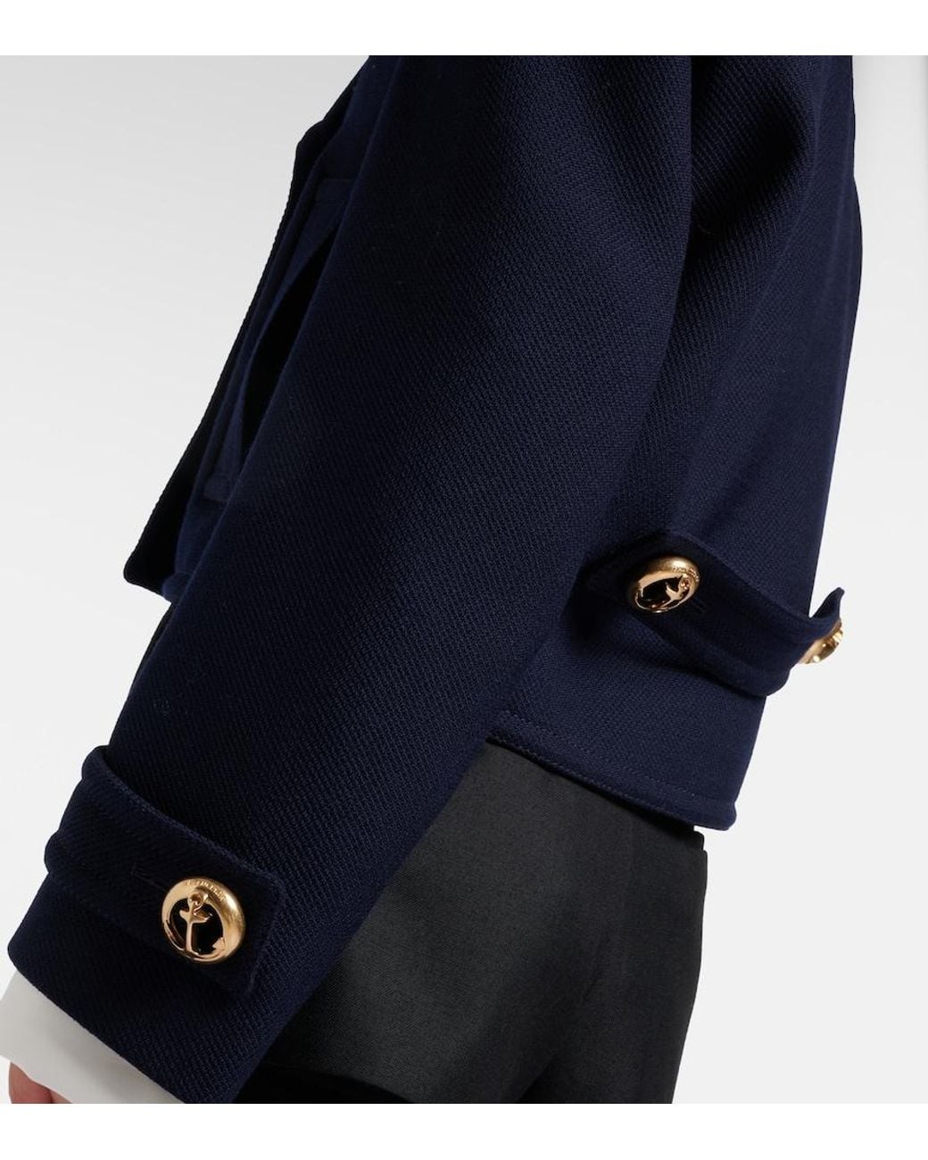 Balenciaga Blue Double-Breasted Wool Jacket