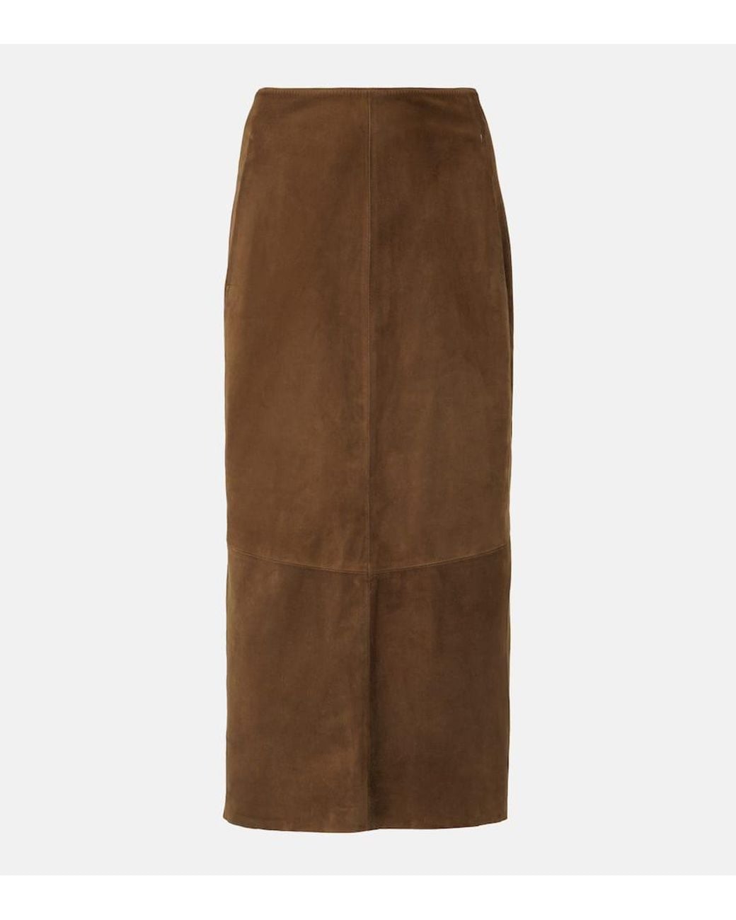 Brown Sugar Color Ankle-Length Pencil Skirt with Side Slit main image 0