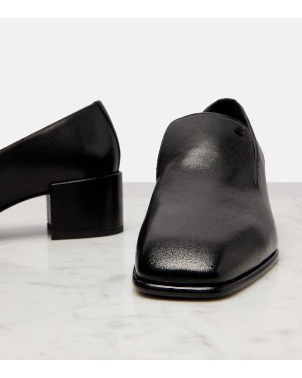 Jimmy Choo Black Eliot Slipper 45 Leather Pumps