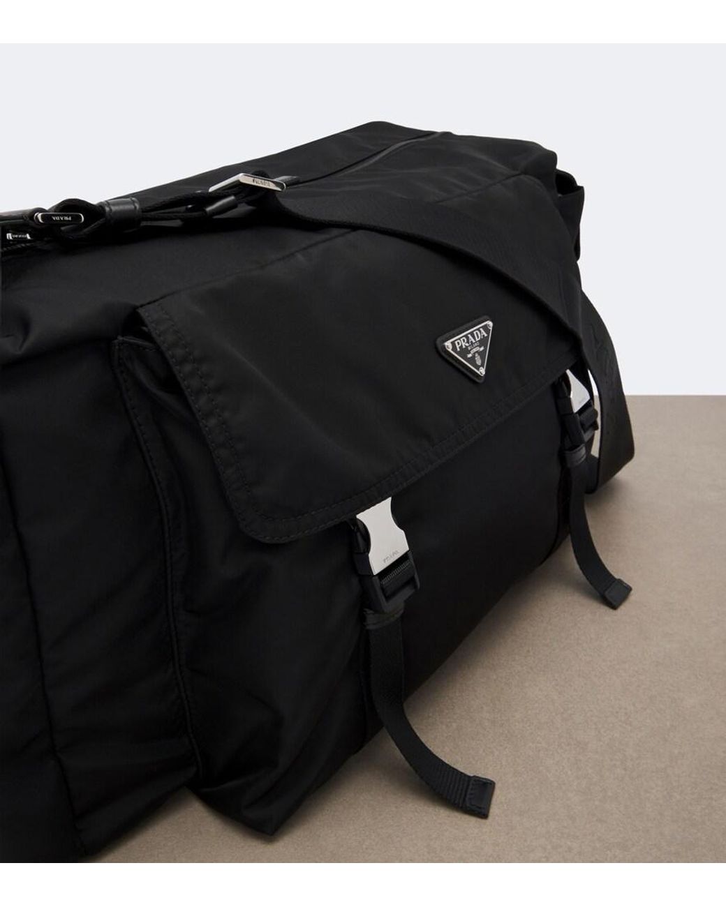 Prada Black Explore Re-Nylon Duffel Bag