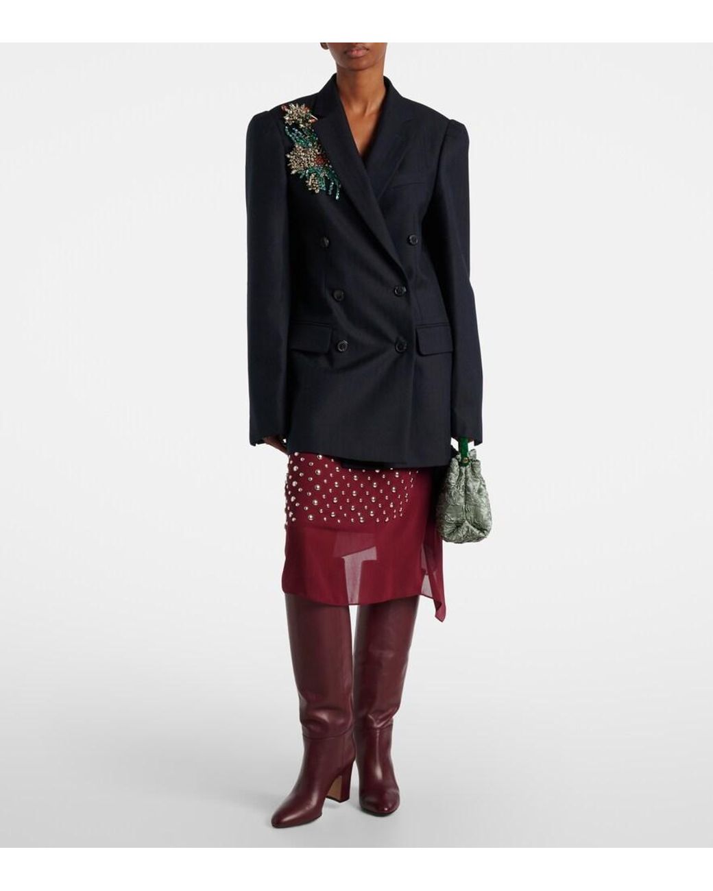 Paris Texas Purple Lavinia 75 Leather Knee-High Boots