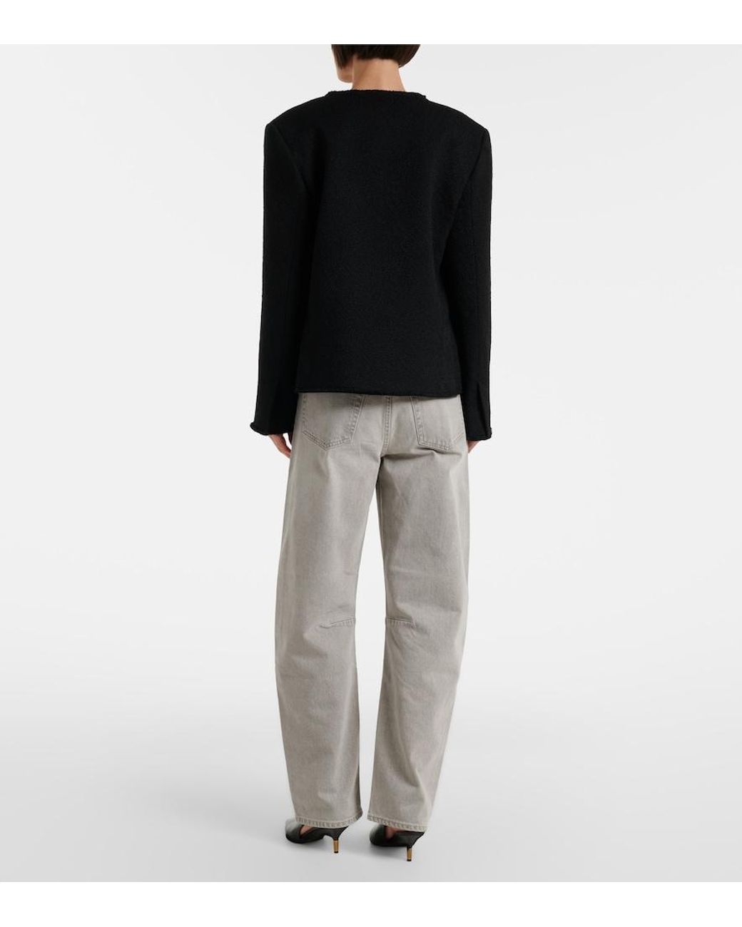 Citizens of Humanity Gray Miro Long Barrel-Leg Jeans
