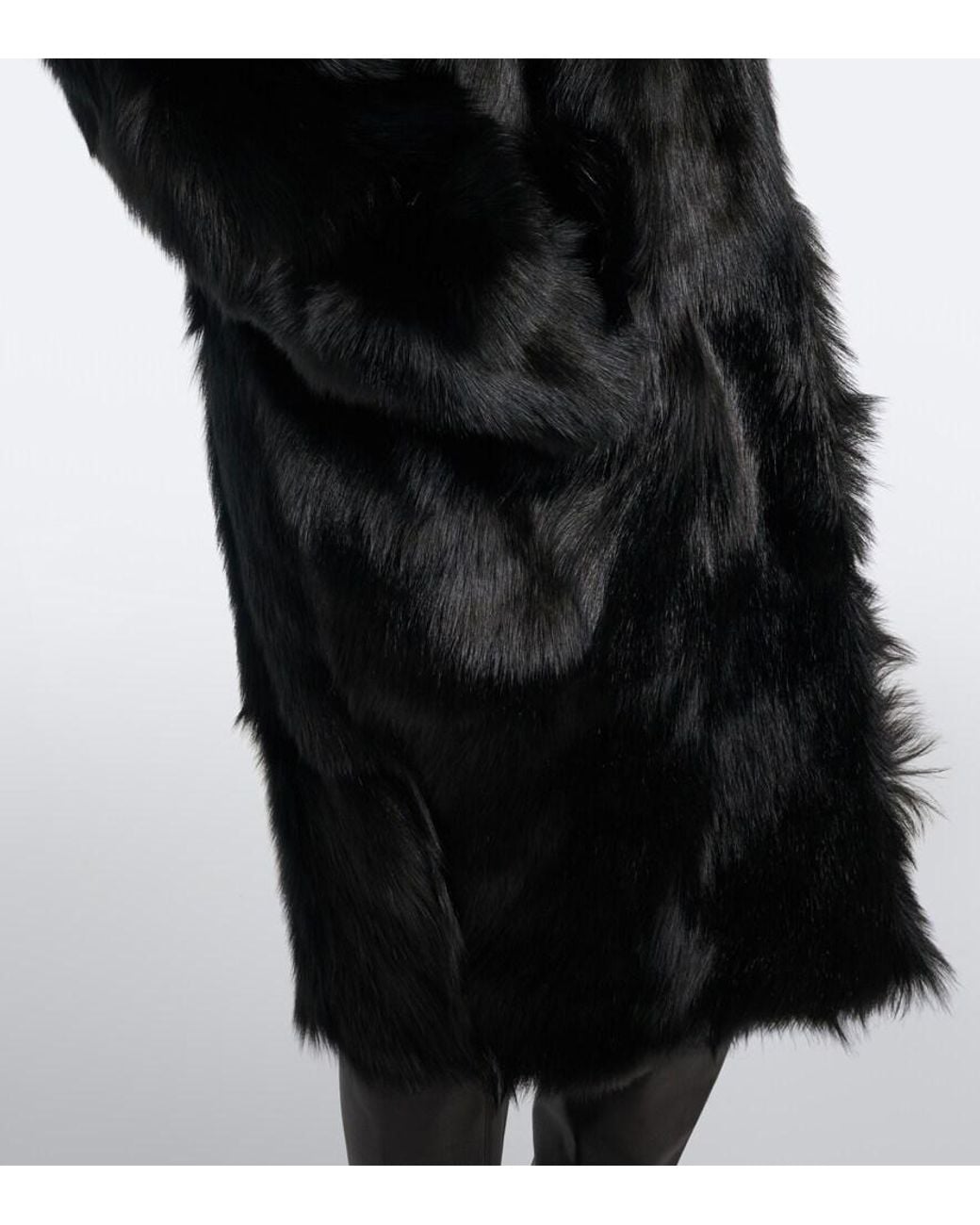 Totême Black Shearling Coat